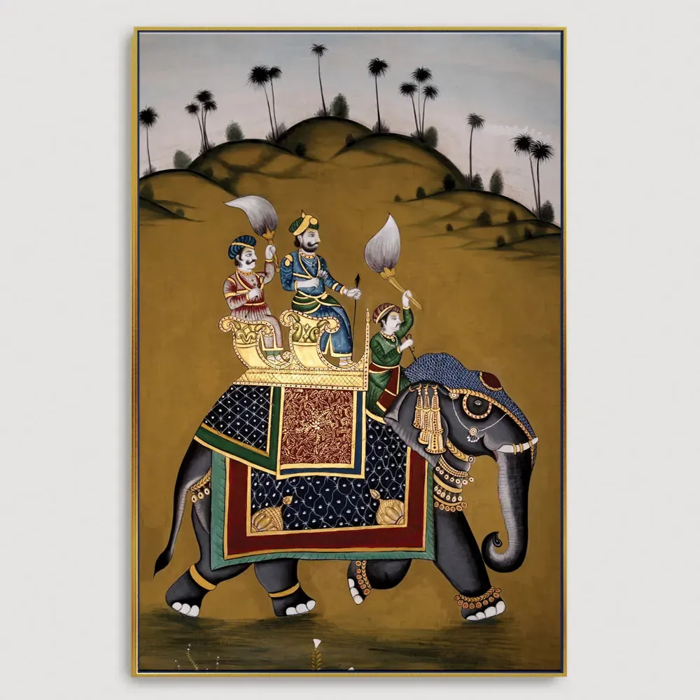 The Royal Elephant Framed Wall Art With Frame