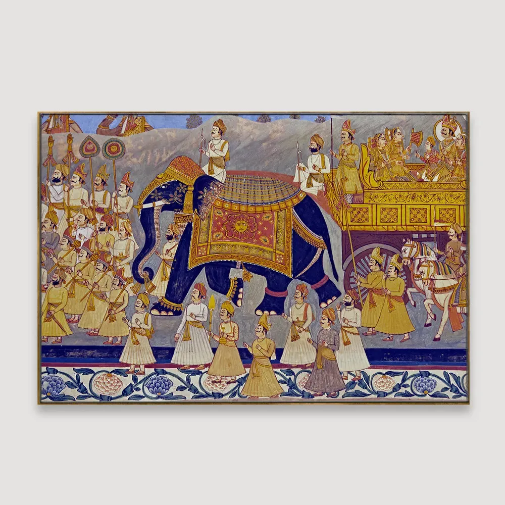 The Royal Procession Traditional Framed Wall Art With Frame