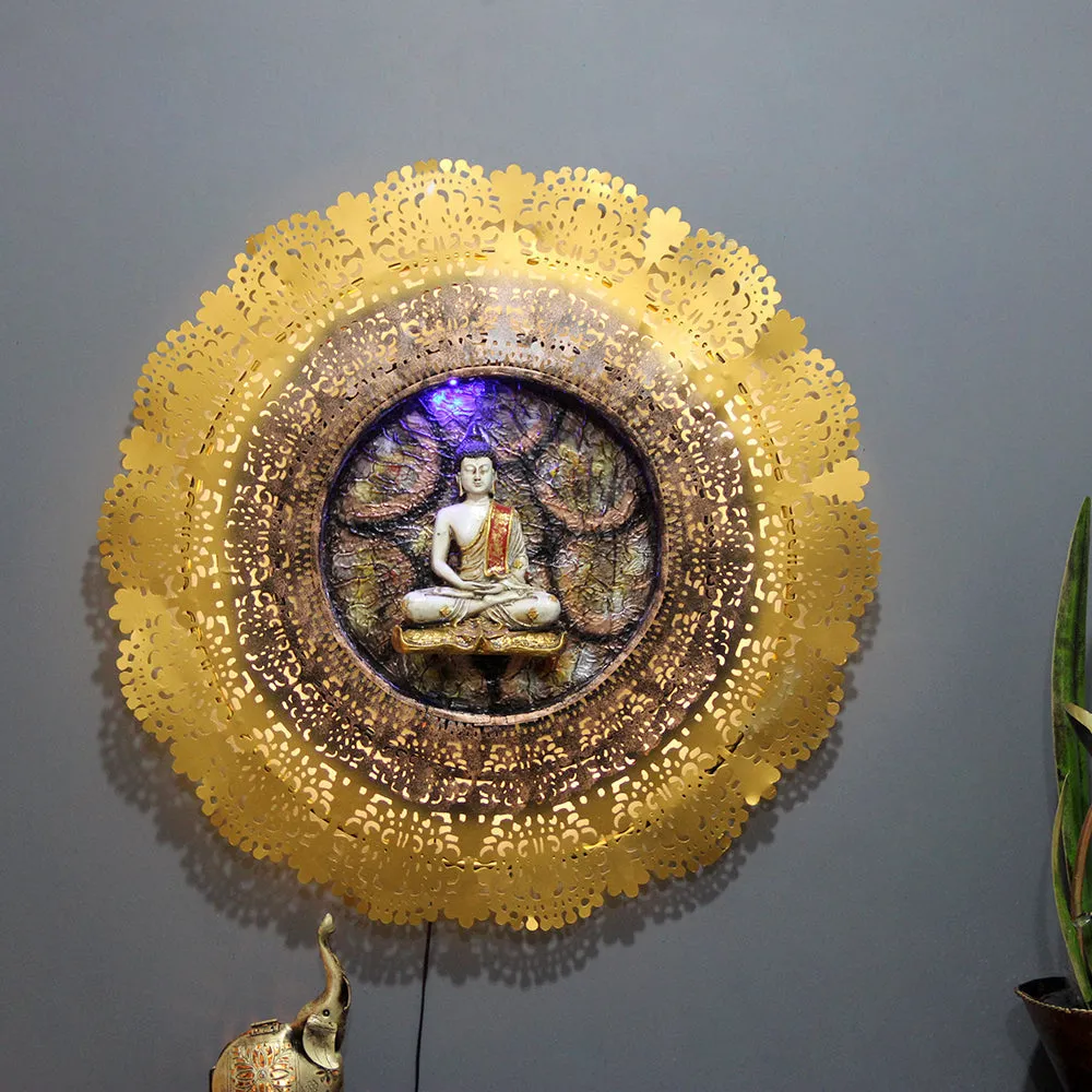 The Sacred Halo Of Buddha Metal Wall Art With Led Lights