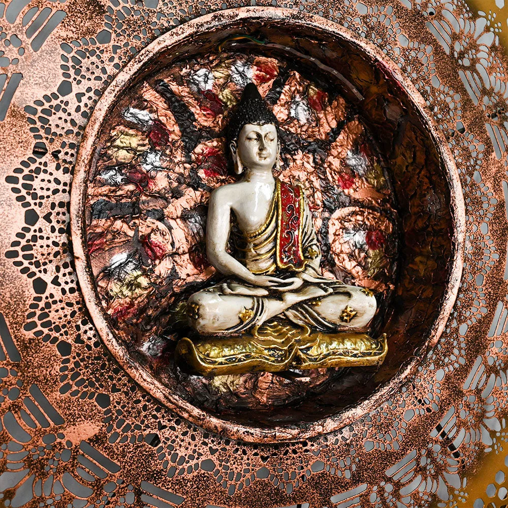 The Sacred Halo Of Buddha Metal Wall Art With Led Lights