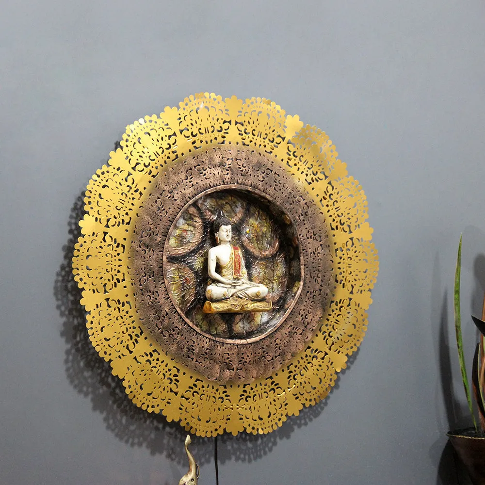 The Sacred Halo Of Buddha Metal Wall Art With Led Lights
