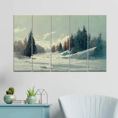 The Snow Land Split Wall Art Set of 5
