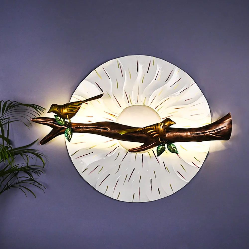 The Sole Branch & Birdies Metal Wall Art With Led Lights