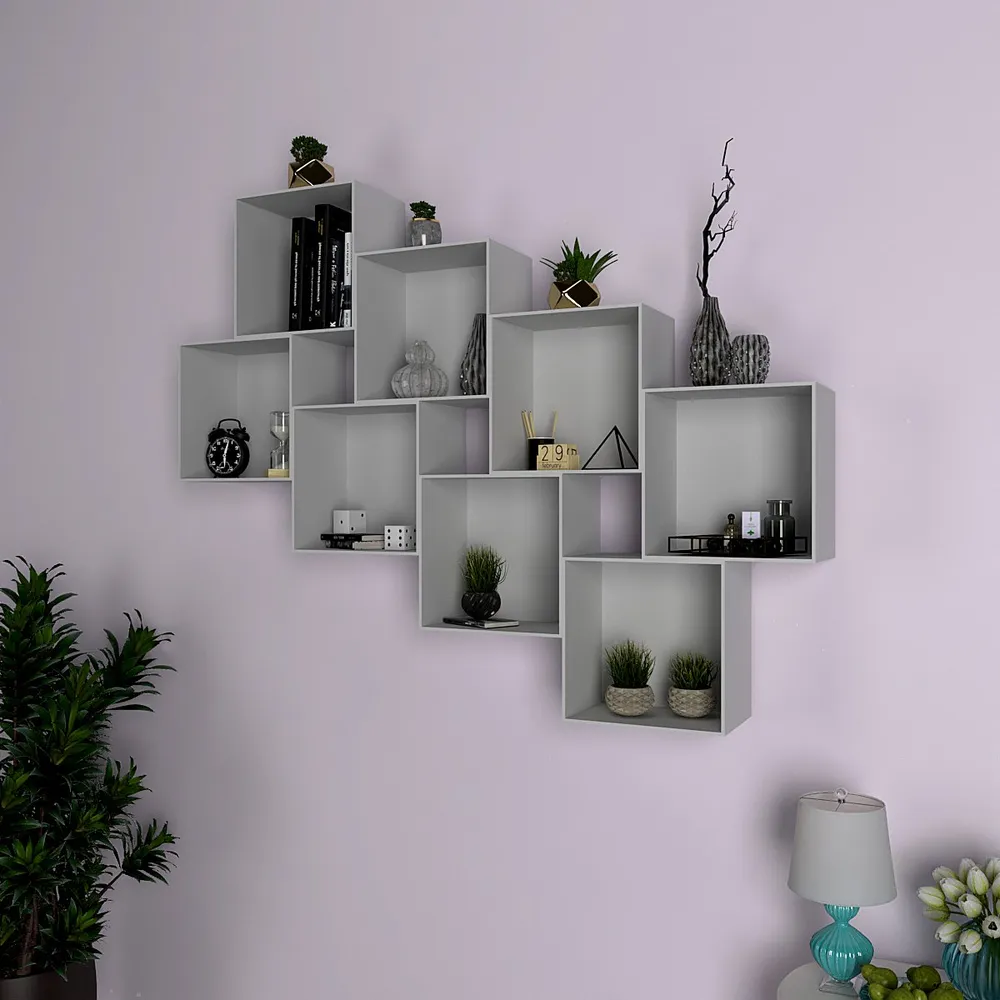 The Stack Wood Wall Cabinet in Grey