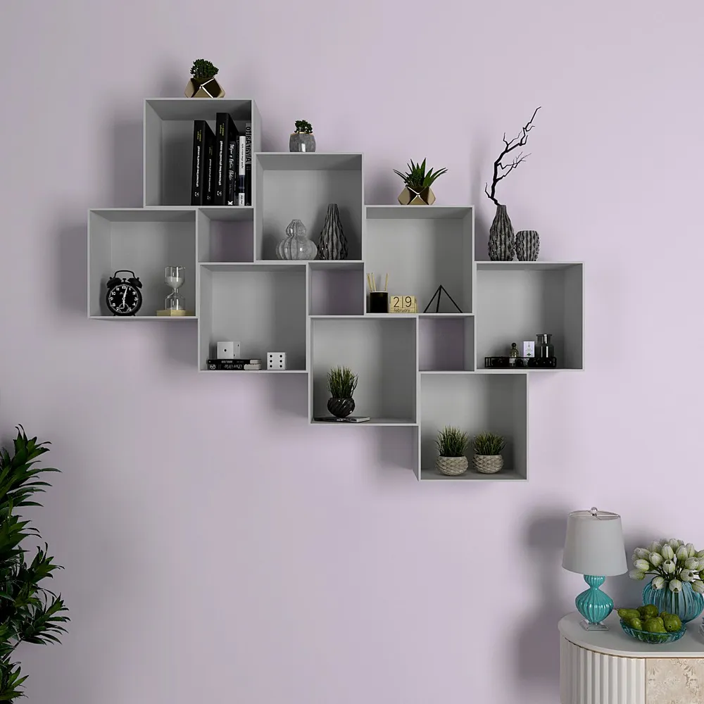 The Stack Wood Wall Cabinet in Grey