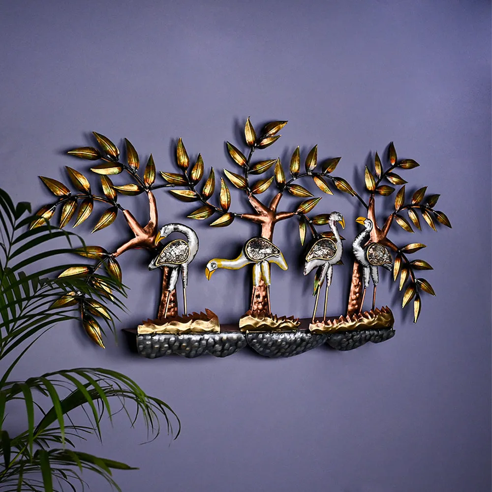 The Tropical Flamingo Metal Wall Art With LED Lights