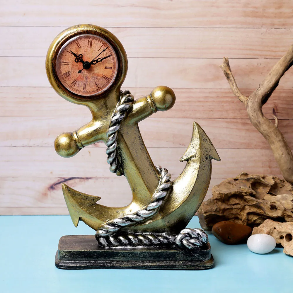 The Vintage Anchor Clock Cum Table Accent
