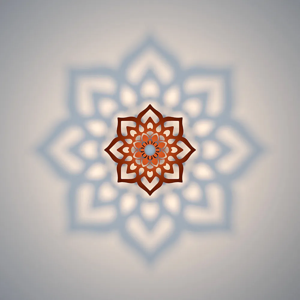 The Wide Floral Art Ceiling Shadow Light