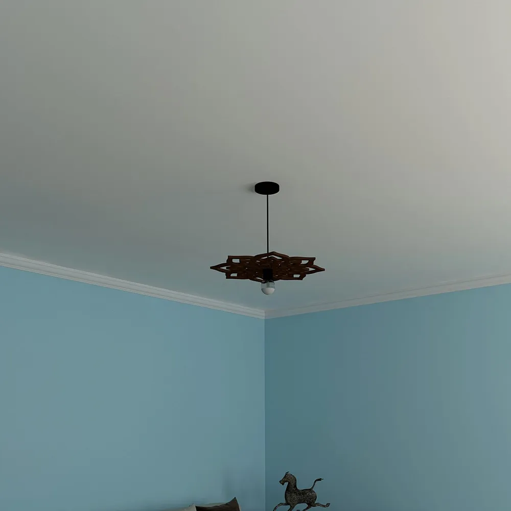 The Wide Floral Art Ceiling Shadow Light