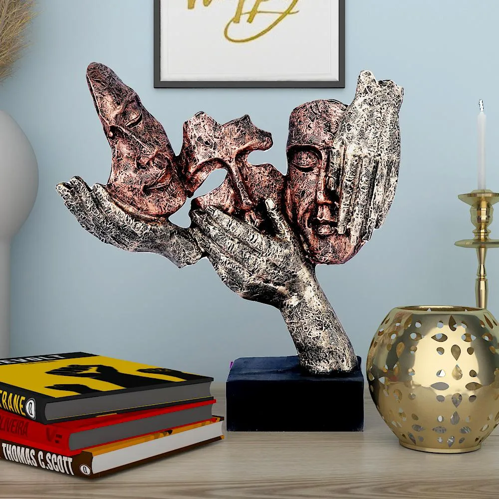 Theatrical Faces Sculpture Table Accent