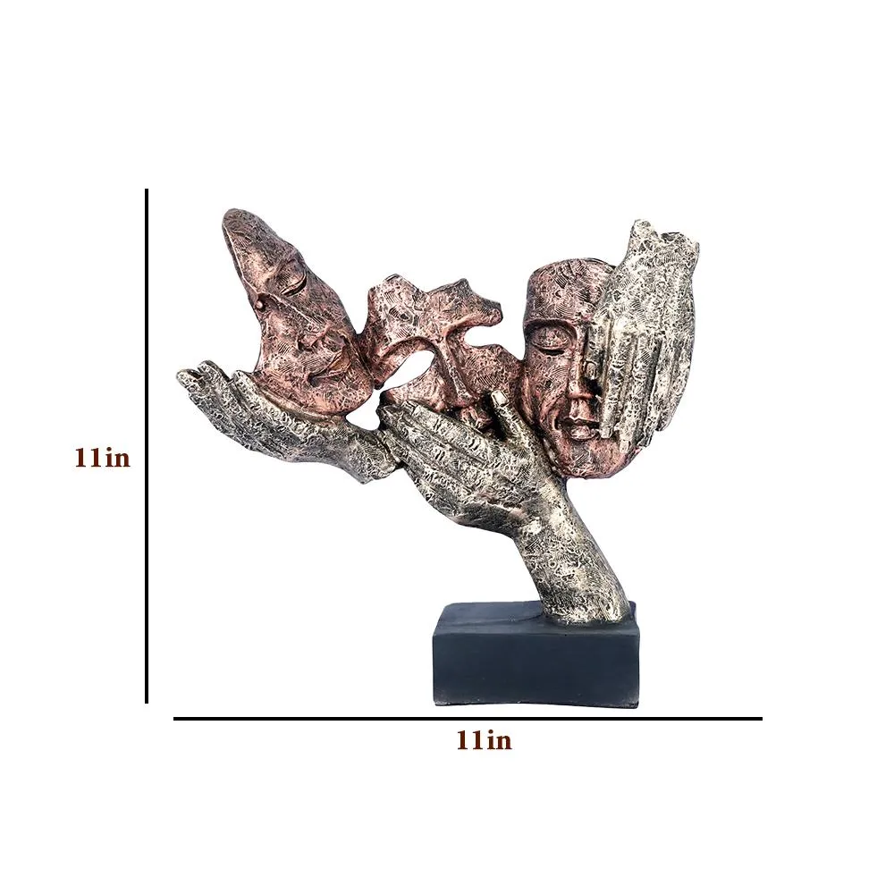 Theatrical Faces Sculpture Table Accent