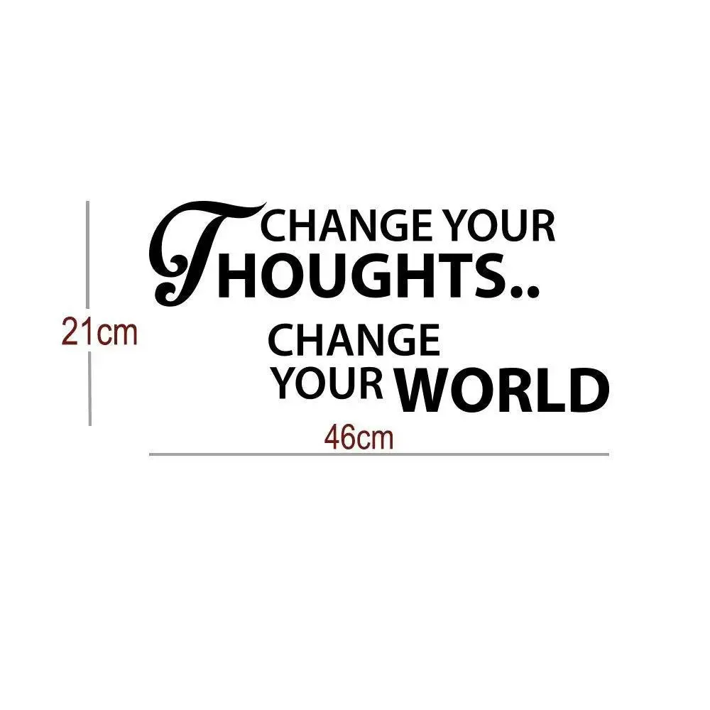 Think Positive Wall Sticker for Home, Office Decor 21cm x  46cm