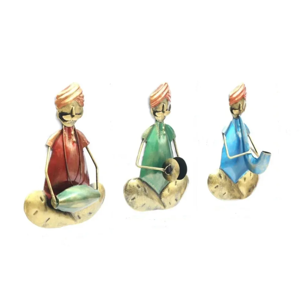 Three Musicians Wall Decor Human Figurine / Showpiece Set Of 3