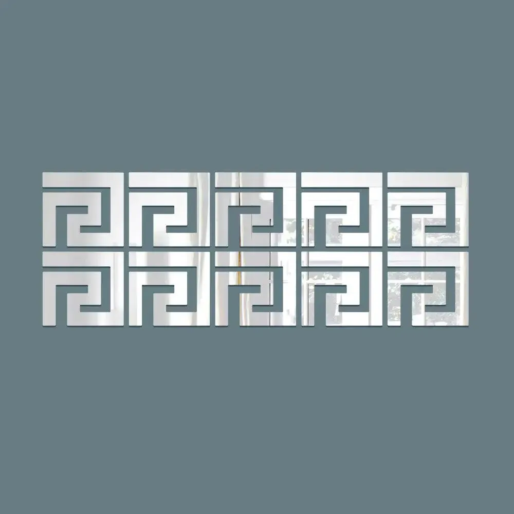 Tile-Shaped Strong Grip Mirror Wall Stickers