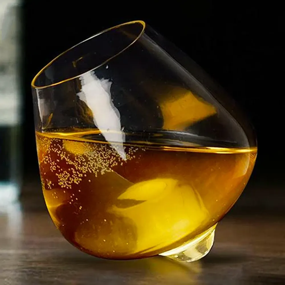 Tilted Art Whisky Glass Single Piece