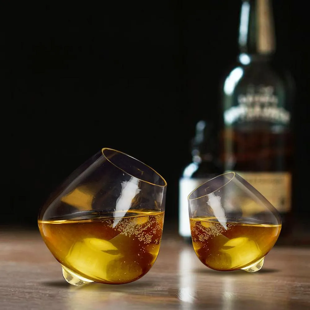 Tilted Art Whisky Glass Single Piece