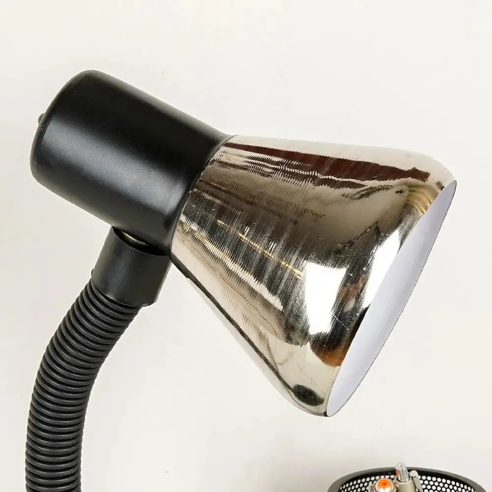 Timeless Adjustable Neck Study Lamp with Sturdy Round Base & Chrome Head