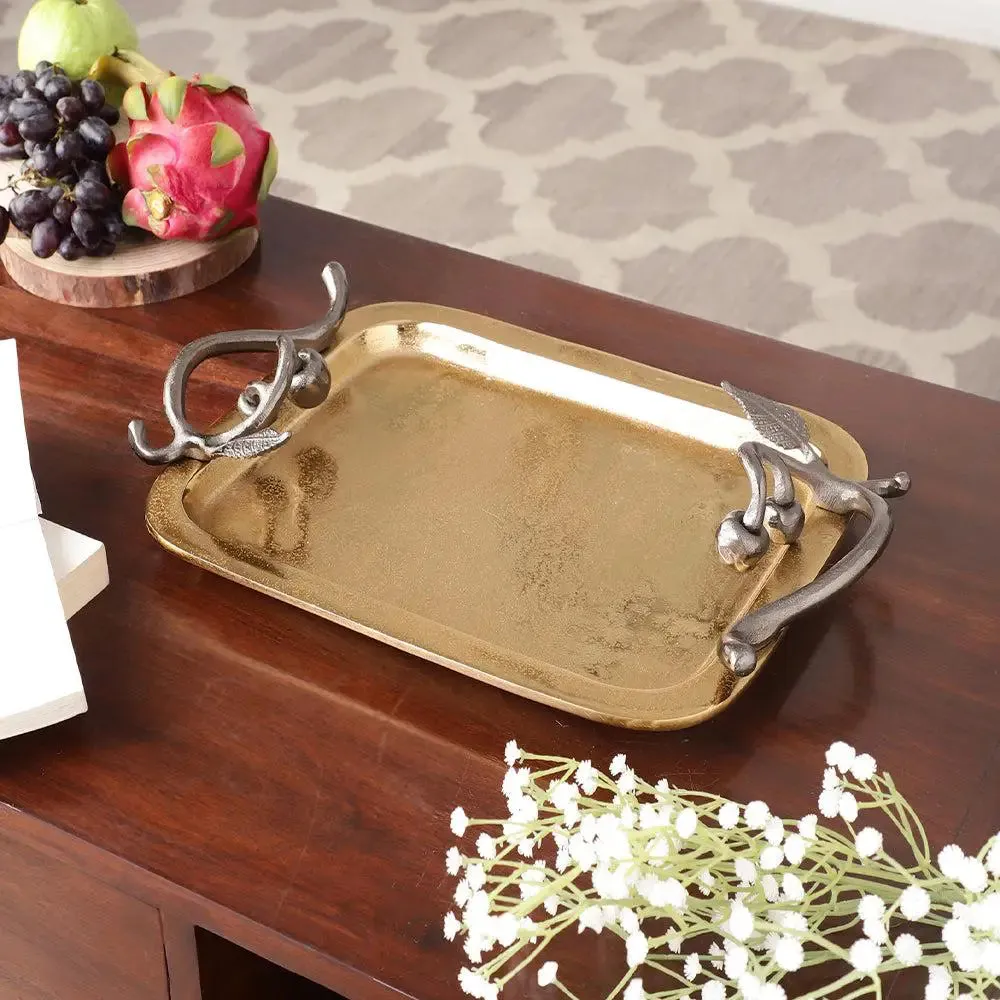 Timeless Cherry Vine Gold Appetizer Platter