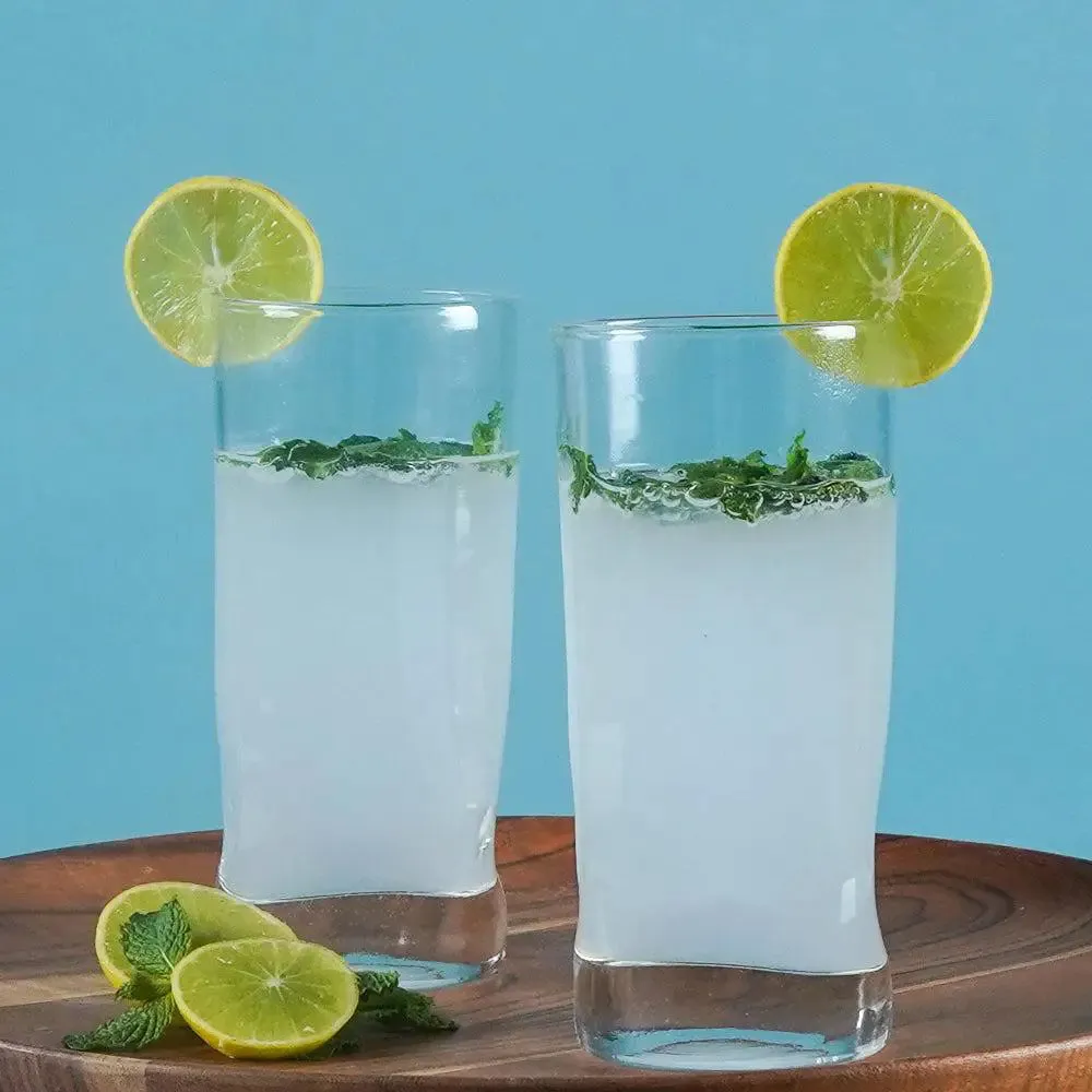 Timeless Clear Solid Juice Glass With Thick Base Set of 2