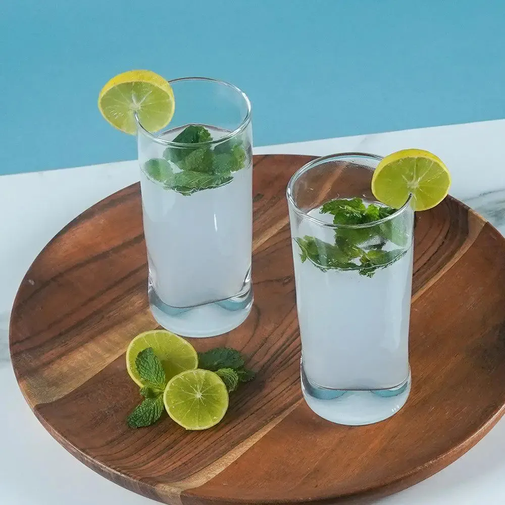 Timeless Clear Solid Juice Glass With Thick Base Set of 2