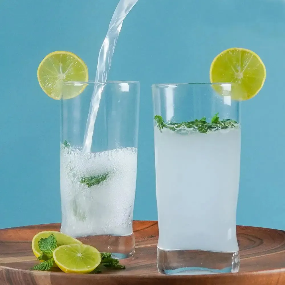 Timeless Clear Solid Juice Glass With Thick Base Set of 2