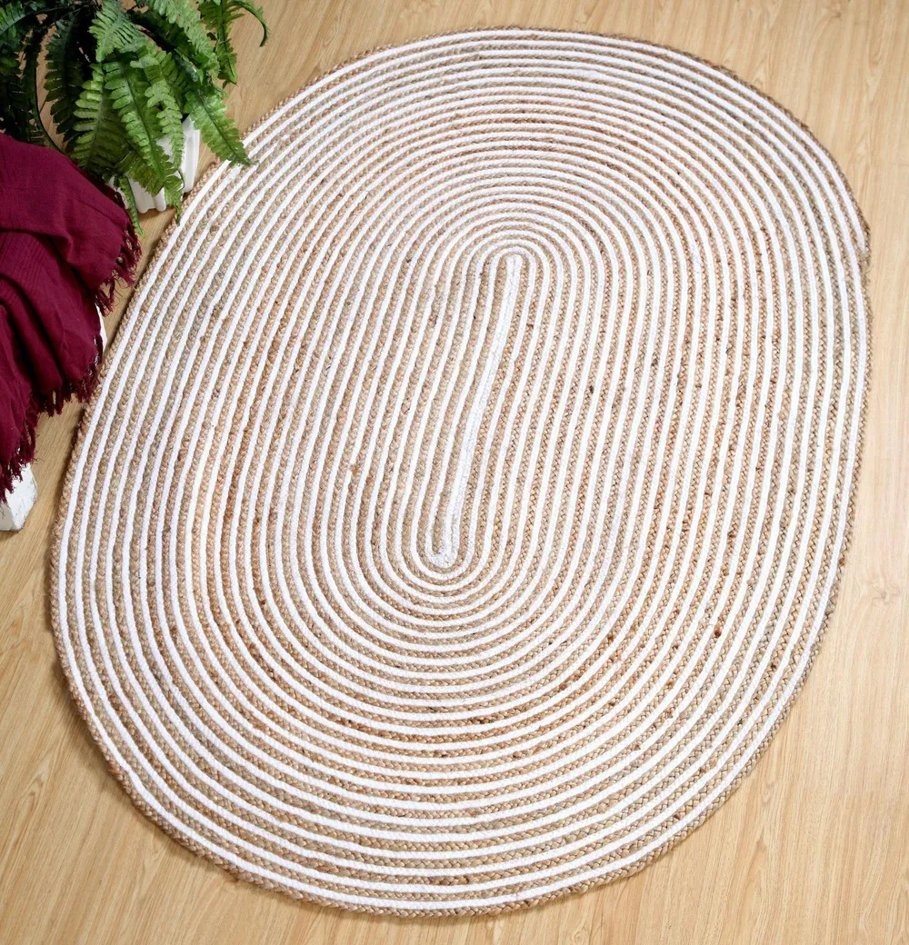 Timeless Designer Handwoven Jute Rug M (4*6 ft)