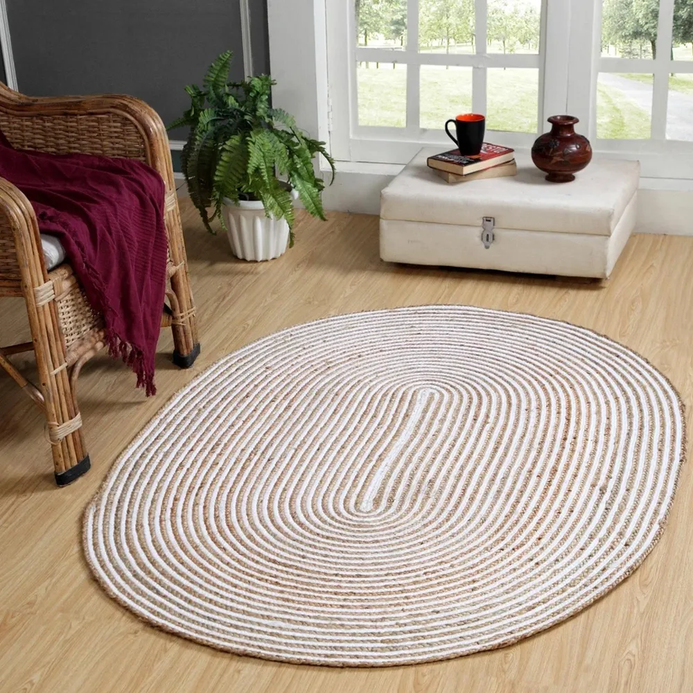 Timeless Designer Handwoven Jute Rug M (4*6 ft)