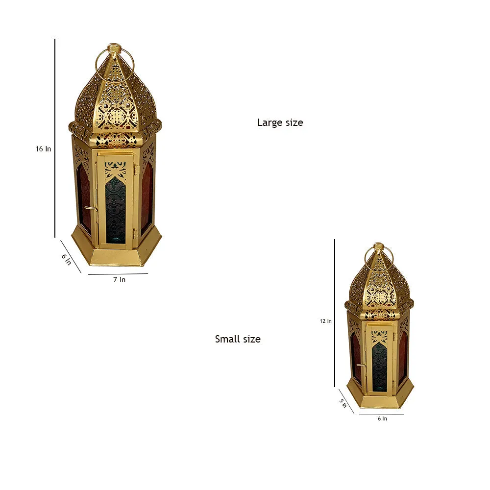 Timeless Intensely Crafted Moroccan Lantern Small- 6x5x12(inches)