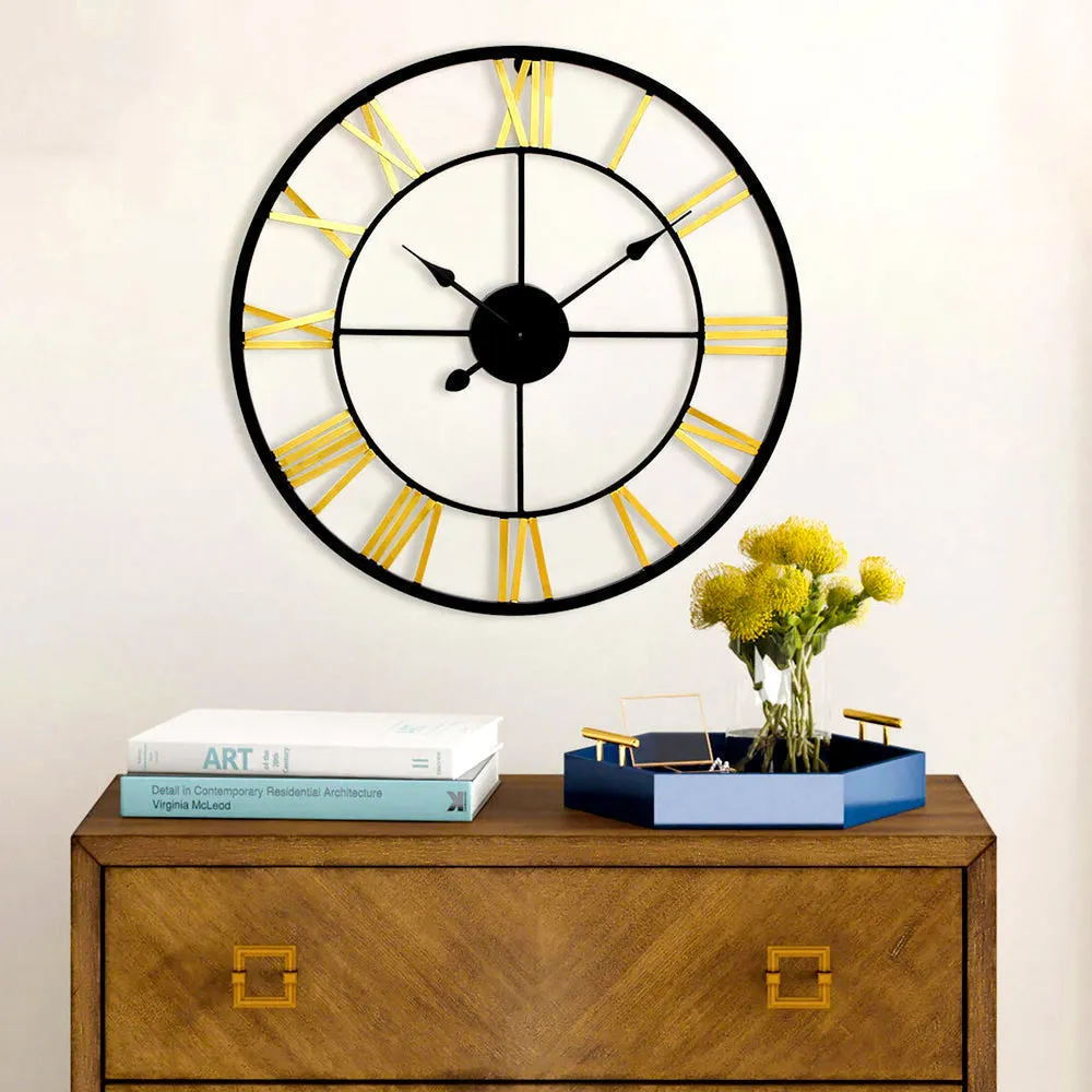 Timeless Ornate Designer Metal Wall Clock