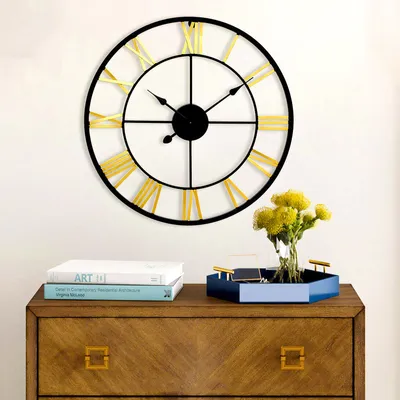 Timeless Ornate Designer Metal Wall Clock