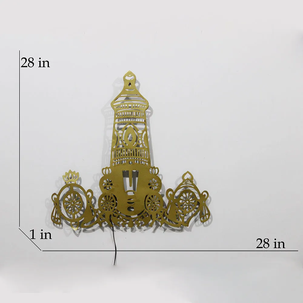 Tirupati Balaji Metal Wall Art With LED Lights