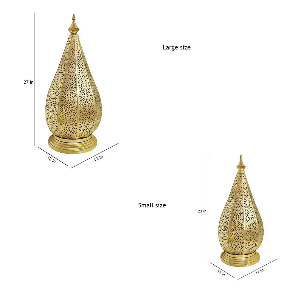 Tomb Motif Designer Moroccan Lantern Small: 11x11x23(inches)