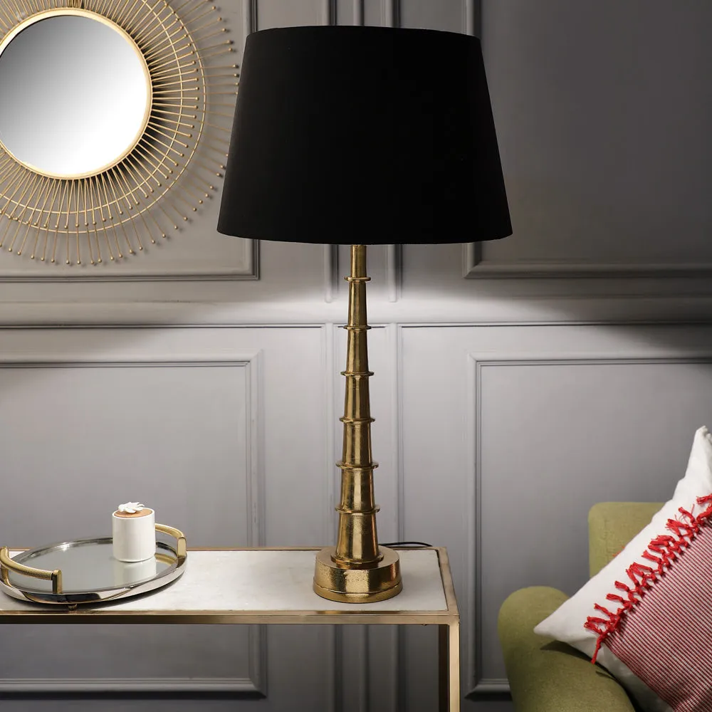 Tower Table Lamp in Gold Finish