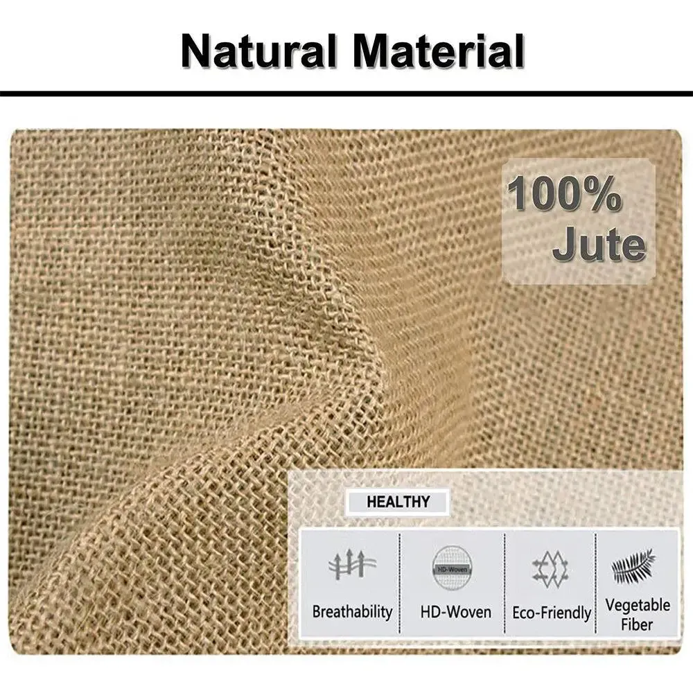 Traditional Beige Jute Table Runner