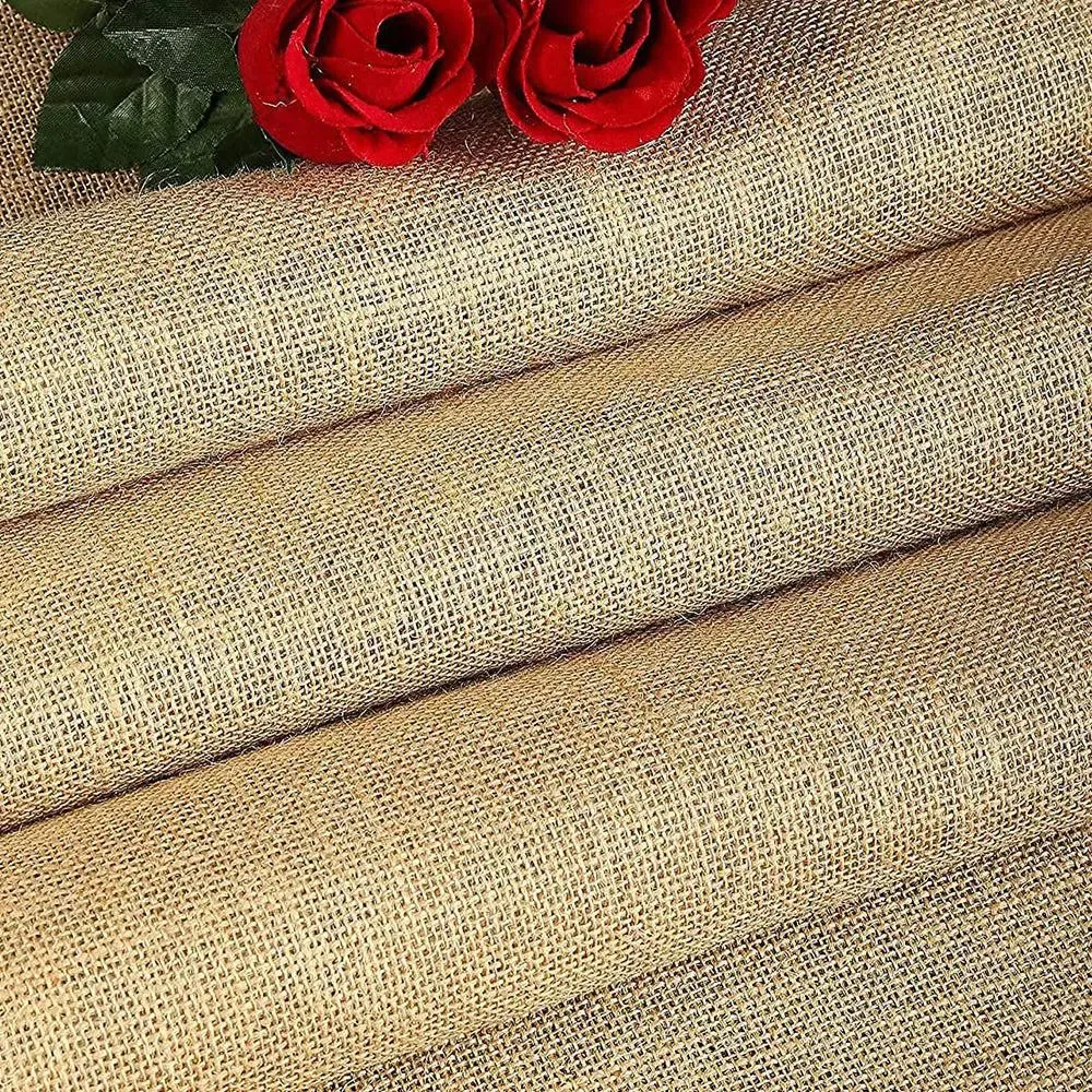 Traditional Beige Jute Table Runner