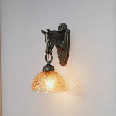 Traditional Classic Stallion Aluminum Single Light Wall Sconce