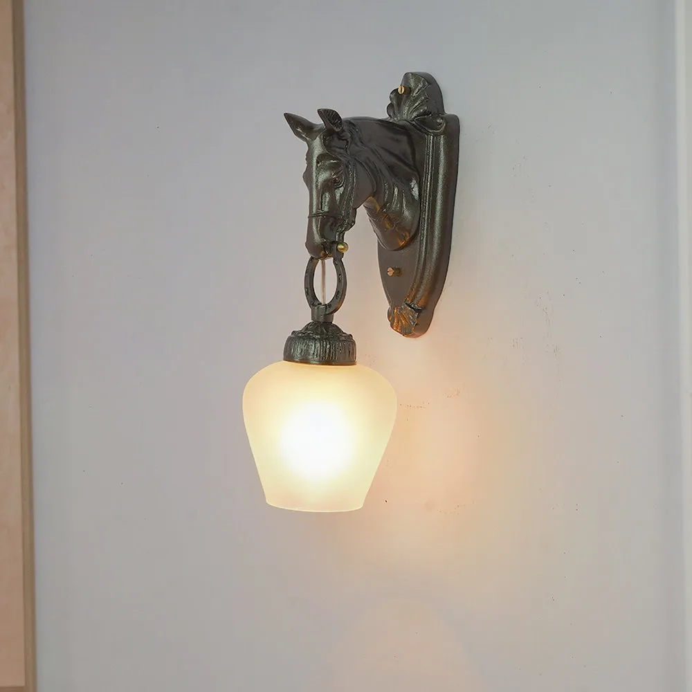 Traditional Classic Stallion Aluminum Single Light Wall Sconce