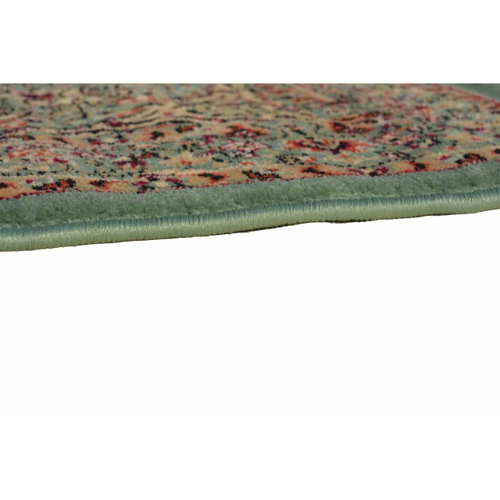 Traditional Craftsmanship Designer Green Polyproplene Area Carpet 3X5ft