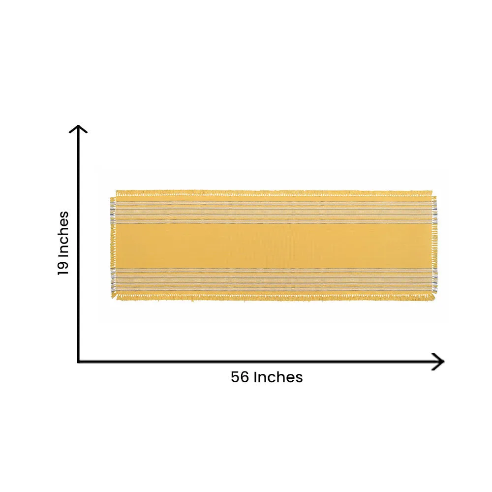 Traditional Designer Cotton Yellow Table Runner