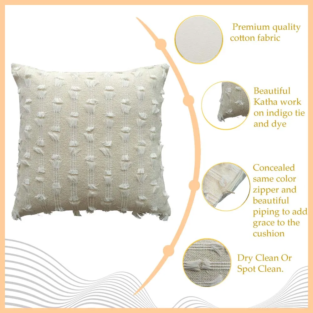 Traditional Designer Handwoven Beige Cushion Cover