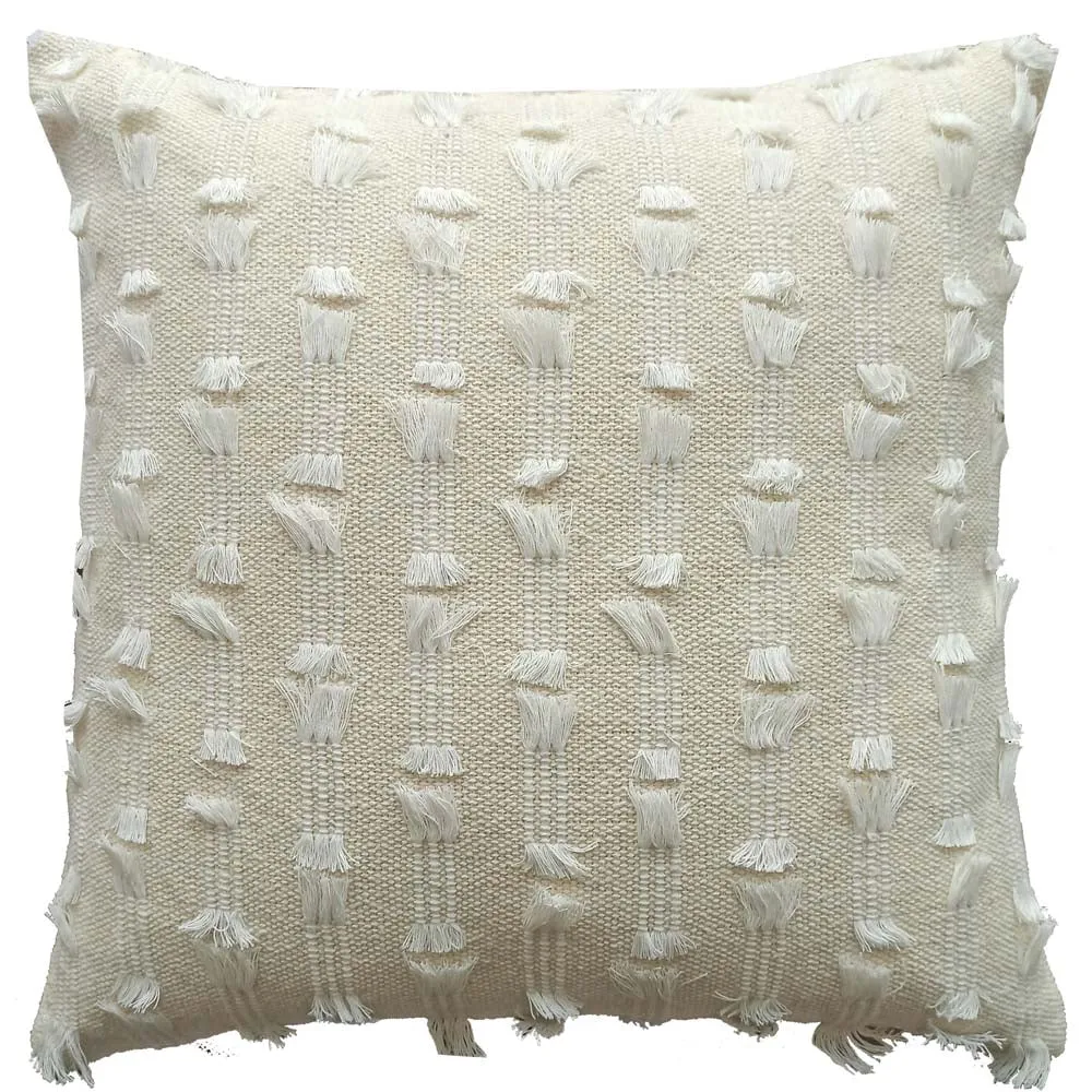 Traditional Designer Handwoven Beige Cushion Cover