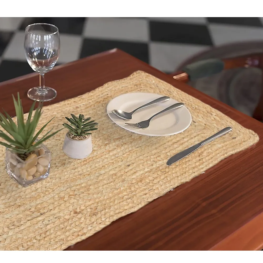 Traditional Designer Jute & Cotton Table Runner