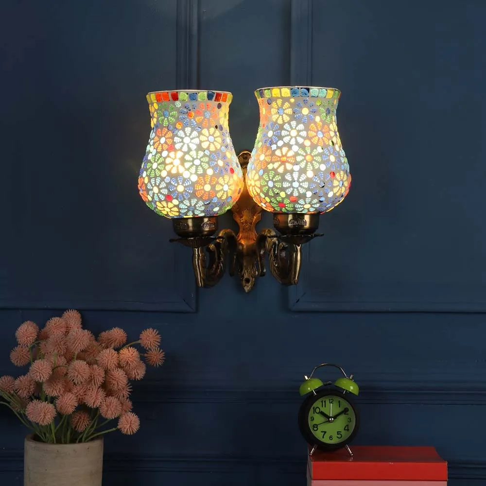 Traditional Designer Multi Color Dual Wall Light