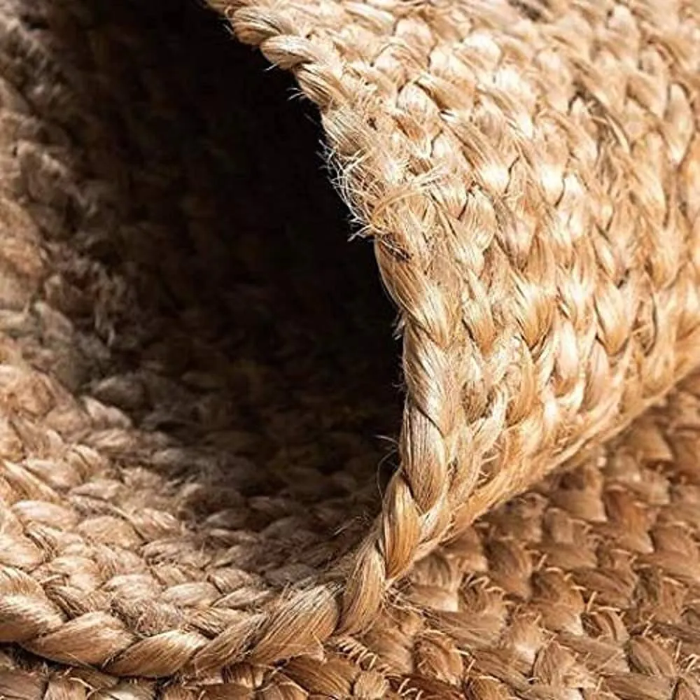 Traditional Designer Round Jute Rug Regular (Diameter 120cm)