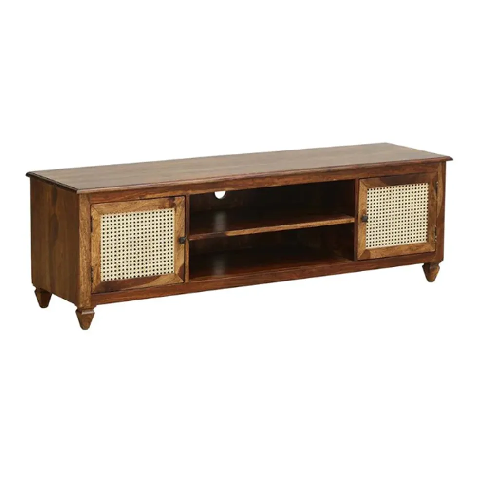 Traditional Designer Wide Sheesham Wood T.V Cabinet