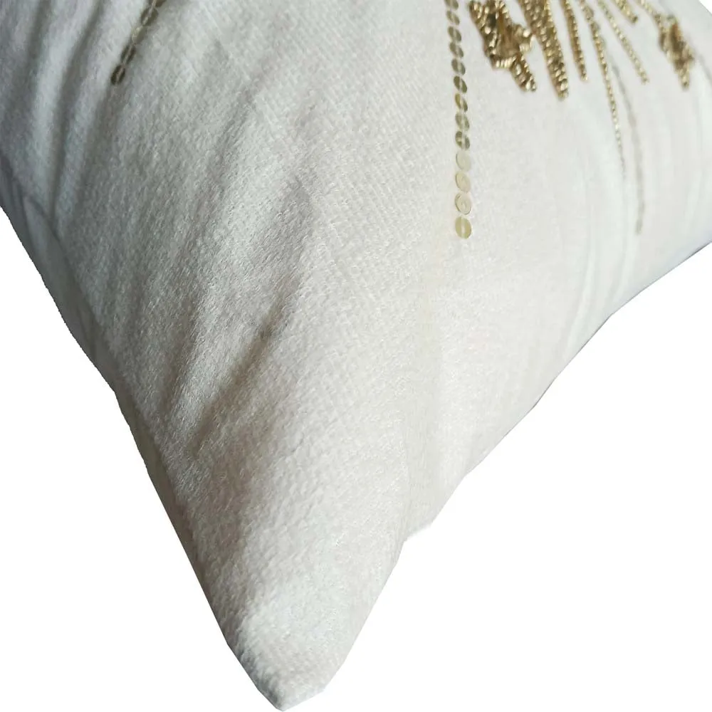 Traditional Embroided Poly Dupion Cushion Cover