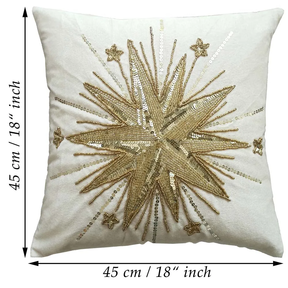 Traditional Embroided Poly Dupion Cushion Cover