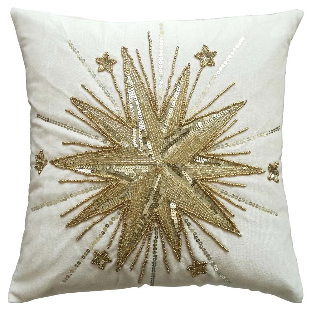 Traditional Embroided Poly Dupion Cushion Cover