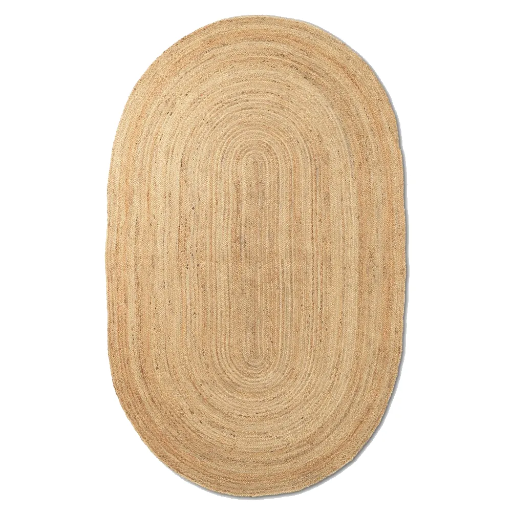 Traditional Finely Woven Oval Jute Rug S (4*6ft)