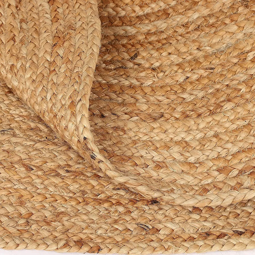 Traditional Finely Woven Round Jute Rug XS (2*2ft)